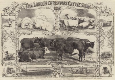 The London Christmas Cattle Show of 1858 by Harrison William Weir